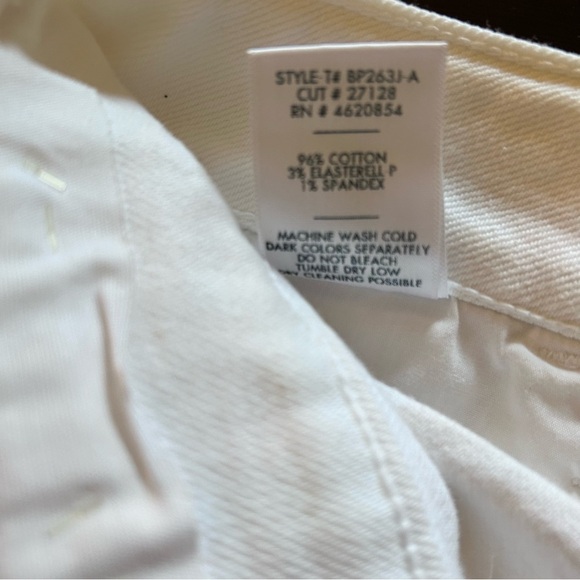 Just Black Denim High Waisted White Denim Jeans SZ 24 - Picture 3 of 4